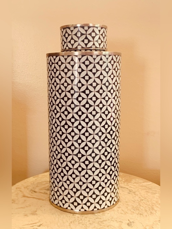 Other - Vintage Fabienne Jouvin Paris Cloisonné Lidded Vessel – Geometric